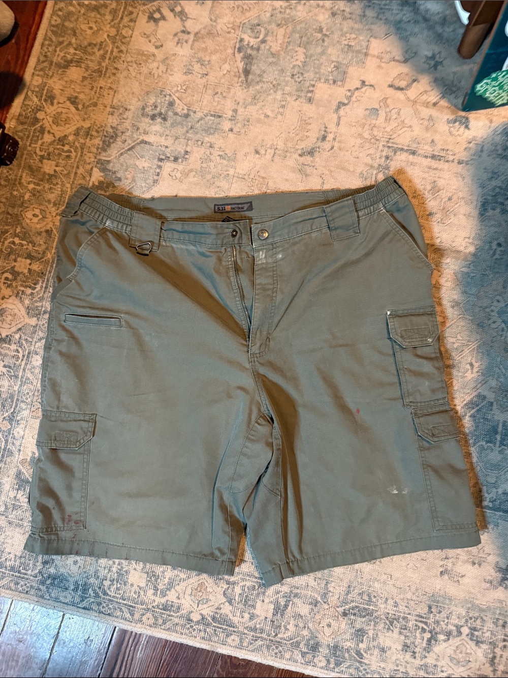 5.11 Tactical Olive Cargo Shorts - Utility Pockets